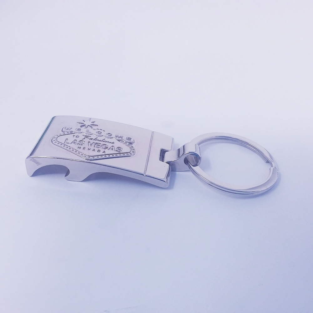 🌸4/$35🌸 Las Vegas Key Chain Bottle Opener Chrome